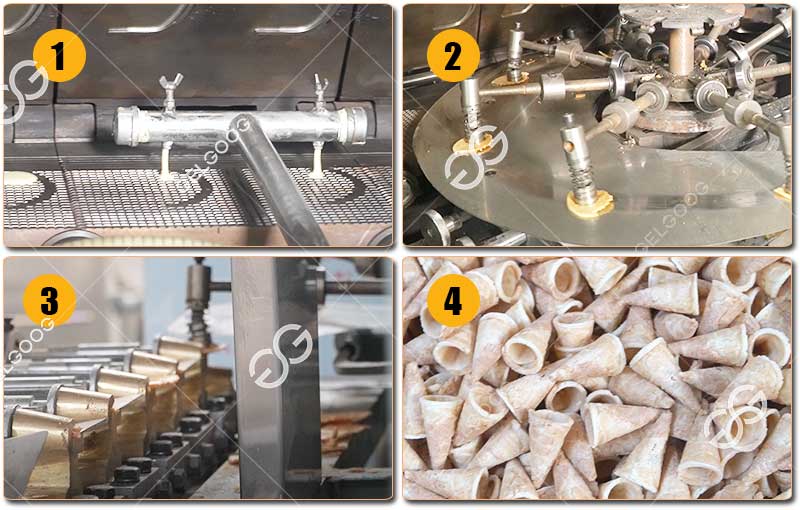 Détails de la Ligne de Fabrication Automatique de Cornet de Crème Glacée