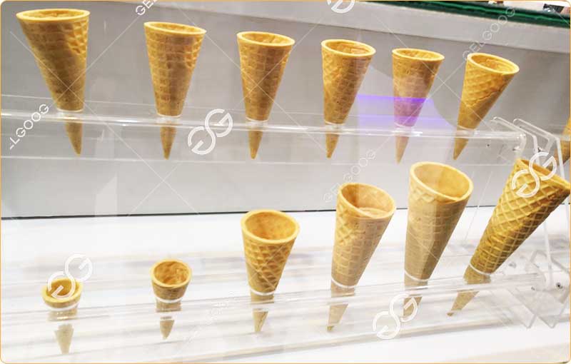 Production de Cornet de Crème Glacée Gaufrée