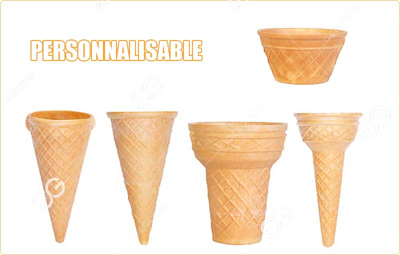 Types de Cônes de Gaufrettes à la Crème Glacée