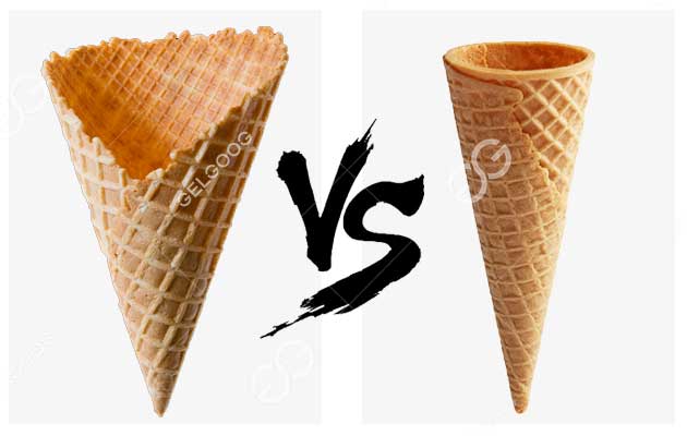différence entre le cornet de gaufre et le cornet de sucre