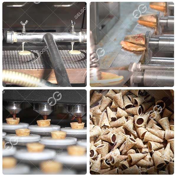 Machine fabriquant les cornets de glace