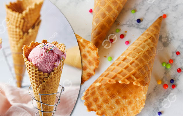 Production de cornets de glace